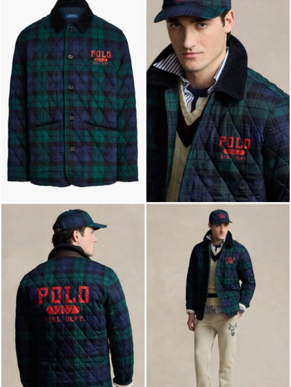 Polo Ralph Lauren Logo Plaid Barn Coat Men's XL - Picture 2 of 4